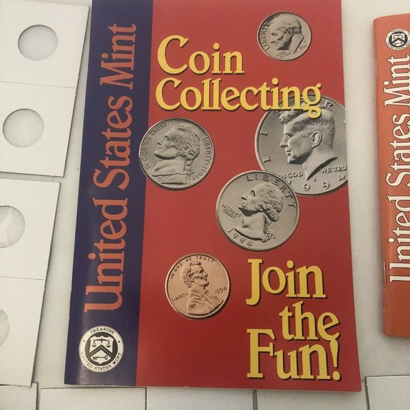 Vintage 1994 United States Mint Coin Collecting Book Checklist And Sleeves - Picture 2 of 12